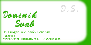 dominik svab business card
