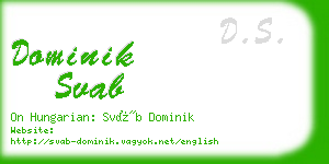 dominik svab business card